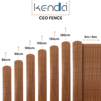 Couverture de balcon Kenda, protection de la vie privée, PVC brun 14 mm, simple face, résistante au vent, résistante aux UV, pour balcons, maisons, villas, cours arrière