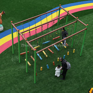 Équipement de fitness en plein air Pont à une seule planche en métal Marque ZhuoYuan pour 9 personnes pour agrandir la cour de jeux Équipement de jeu non électrique - Product Image 6