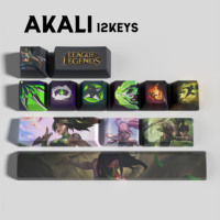 Teclas LOL PBT Kawaii, Teclas Decorativas Adorables para Escritorio, Regalo, Teclas de Azir, EKKO, Ivern, Briar, Tristana, Jax