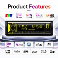20% de Descuento en Reproductor MP3 Universal para Auto, Radio Bluetooth 1 Din con FM AM RDS, Llamadas Manos Libres e Iluminación RGB