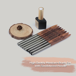Juego de Pinceles Profesionales para Decoración de Uñas Acrílicas, Pinceles Redondos, Ovalados, Planos, Ombre, Personalizados, de Nailon y Madera de Sándalo - Product Image 6
