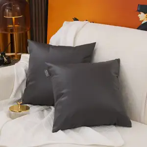 Bantal tempat tidur disesuaikan bantal lempar persegi 45*45 kulit linen Nordik antikeriput sarung bantal penutup