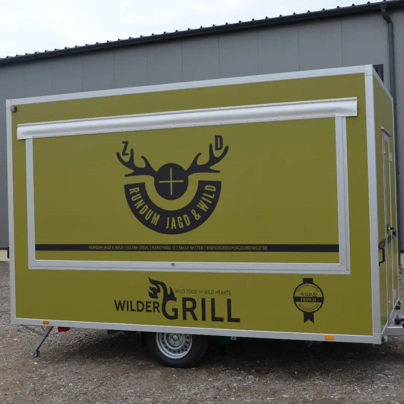 מנגל משמש ספק 6 מטר משאית עם מלא מטבח ציוד עגלת קרוואן מזון אמריקאי סטנדרטי