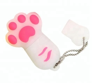 Nhà Máy Giá dễ thương mèo chân <span class=keywords><strong>USB</strong></span> Gậy USB2.0 8GB 64GB 128GB phim hoạt hình PVC Bộ nhớ Gậy mèo chân <span class=keywords><strong>USB</strong></span> ổ đĩa flash - Product Image 3