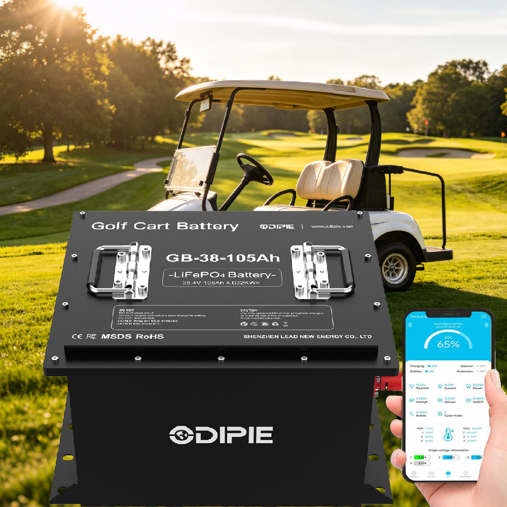 OEM 36V Golf Cart <strong>Battery</strong> <strong>Guide</strong> 38.4V 100Ah 105Ah LiFePO4 Lithium <strong>Battery</strong> Pack Built-in Smart BMS with CAN RS485 Bluetooth