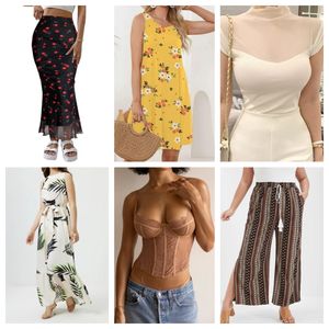 Vêtements pour femmes en gros, assortiment mixte de robes décontractées d'été, hauts, jupes, pantalons, livraison aléatoire de vêtements - Product Image 5