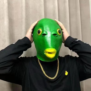 재미있는 녹색 물고기 머리 현실적인 친환경 라텍스 마스크-할로윈 및 코스프레를위한 풀 페이스 소프트 라텍스 의상 - Product Image 6
