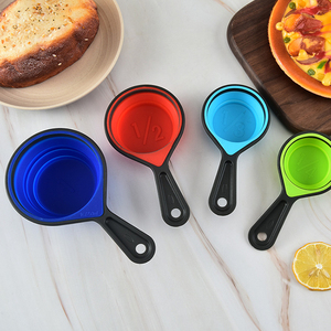 Tiện ích nhà bếp tiết kiệm không gian 4-Pieces xách tay ráp đo ly cho chất lỏng và khô thành phần - Product Image 3