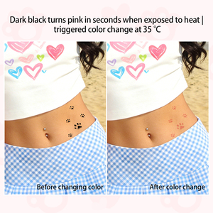Adesivi per Tatuaggi Termocromici Personalizzabili OEM ODM, Produzione su Misura con Soglia di Temperatura Personalizzabile per Personalizzazione del Marchio all'Ingrosso - Product Image 6