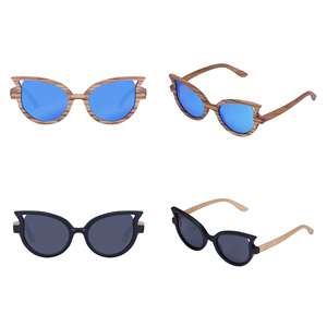 Gafas de Sol de Madera Hechas a Mano con Protección UV400, Diseño Ojo de Gato, Logotipo Personalizado, Polarizadas, de Bambú, Novedad 2023 - Product Image 1
