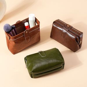 PU Leather Toiletry Bag <b>Makeup</b> Collection <b>Storage</b> Bag <b>for</b> Women and Men - Product Image 3
