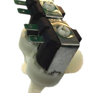 Vanne solénoïde d'arrivée d'eau verticale normalement fermée en nylon pour machine à laver/douche, une entrée, deux vannes de remplissage - Product Image 4