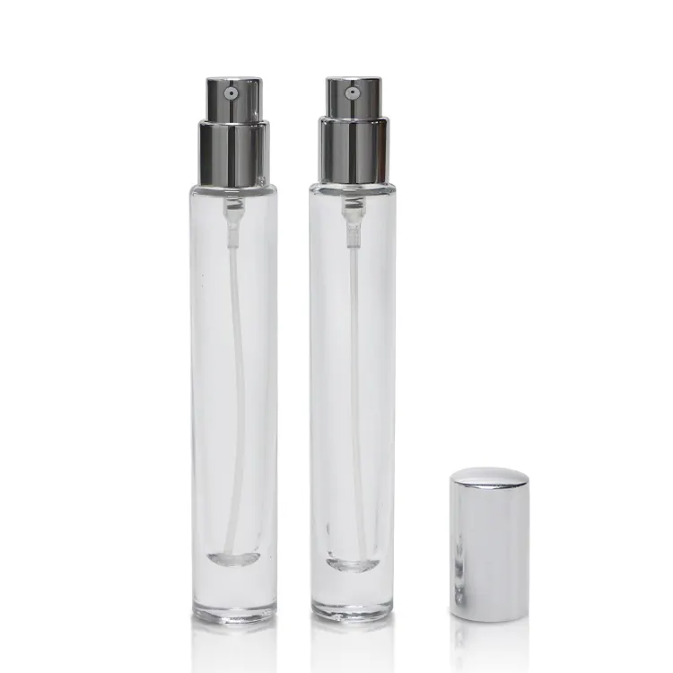 10 Ml 10 Ml Luxe Clear Ronde Dikke Bodem Glas Lege Fles Met Krimp Top Fijne Mist Spuit Voor parfum Olie Verpakking