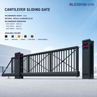 Portail Cantilever Automatique Sans Rail, Largeur Sur Mesure, pour Contrôle d'Accès des Campuses Scolaires et des Projets Communautaires