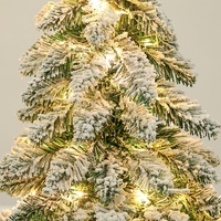 Meilleures ventes transfrontalières : Mini sapins de Noël artificiels en PVC floqués, style américain, enneigés, à sommet pointu, pour intérieur, 45/60/75 cm