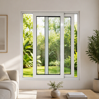Fenêtre coulissante en PVC thermiquement isolée sans plomb, enrichie en calcium et zinc, pour usage extérieur, certifiée Energy Star, fabriquée en usine certifiée ISO9001