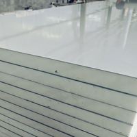 Panneau "sandwich" en acier de couleur de mousse de polyuréthane de tôle structurelle extérieure de toit pour des applications de chambre froide d'isolation de conduit d'air
