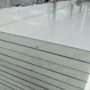 Bên ngoài cấu trúc mái kim loại tấm <span class=keywords><strong>Polyurethane</strong></span> bọt màu thép bánh sandwich Bảng điều khiển cho ống dẫn không khí cách nhiệt phòng lạnh ứng dụng - Product Image 5