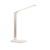 Lampe de table pliante en alliage d'aluminium avec charge sans fil Lampe de bureau Étude Port de charge Usb Minuterie Lampes LED pour l'œil