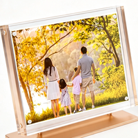 Cadre photo personnalisé en acrylique avec mouvement liquide, décoration d'intérieur, bloc flottant à l'eau et à l'huile, cadeau ornemental