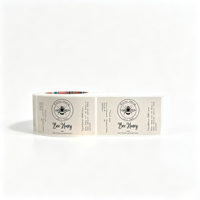 Pot en vinyle de 500g, miel d'abeille naturel, autocollant adhésif imperméable, étiquette personnalisée imprimée, miel brut pur, logo privé acceptable