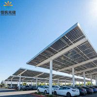 Système de carport solaire en aluminium résistant au vent Hengfan, certification CE, garantie 10 ans, durée de vie 20-25 ans pour la maison
