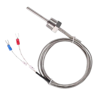 Sonde de température industrielle PT100 RTD, filetage M12 1/2 NPT, acier inoxydable 304 316L, longueur personnalisée, OEM ODM
