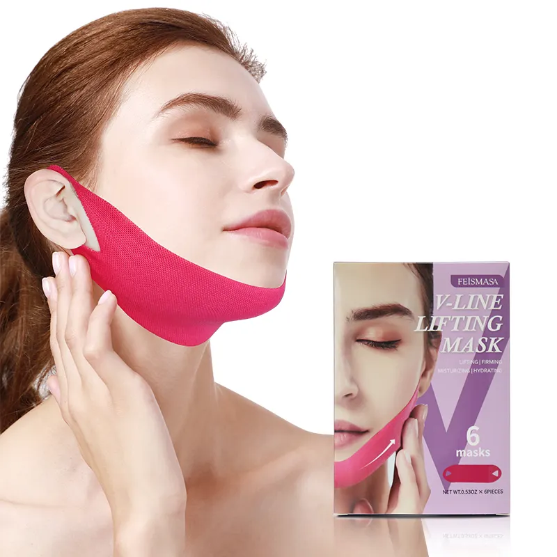 Private Label V Line Shape Face Lifting Mask Tightening Firming Repair Double Chin Reducer Chin Up Patch Lifting Mask