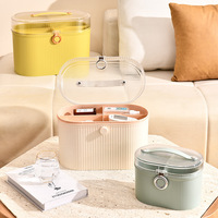 Boîte de rangement médicale de luxe légère de qualité supérieure, grande capacité, trousse de premiers soins portable, boîte médicale d'urgence avec couvercle transparent