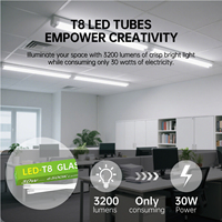 Tubo LED T8 con Sensor de Movimiento de Encendido/Apagado Automático, Ahorro de Energía, 1.5M 30W, Vidrio, 6500K, 2 Años de Garantía, Sensor de Radar para Jardín