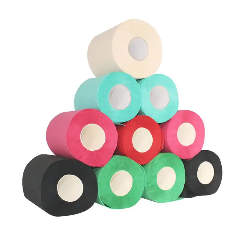 Rollo de papel tisú con relieve personalizado, rollo de papel tisú Ultra suave, desechable, hecho en China