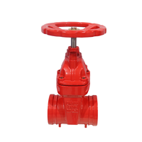 Vanne à opercule Z85X-16Q en fonte ductile à extrémité rainurée, à tige non montante, avec siège à ressort, PN16, température normale, pour eau de lutte contre l'incendie