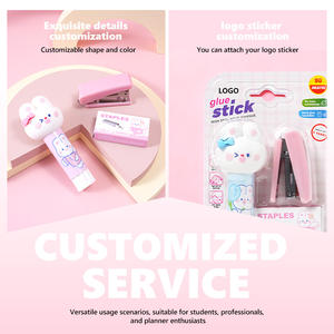 Popular Cute Solid Glue & Grapadora Combo Blister Set-Papelería multiusos para oficina, estudiantes y manualidades DIY - Product Image 6