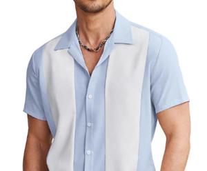 Camicia da <span class=keywords><strong>uomo</strong></span> estiva da spiaggia a righe camicia da <span class=keywords><strong>uomo</strong></span> a maniche corte hawaiana <span class=keywords><strong>abbigliamento</strong></span> <span class=keywords><strong>stile</strong></span> tendenza all'ingrosso - Product Image 6