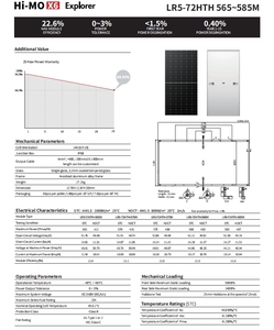 Long1 himo X6 Tấm pin mặt trời công suất cao bifacial 560W 570W 575W công nghệ quang điện mô-đun năng lượng mặt trời - Product Image 2