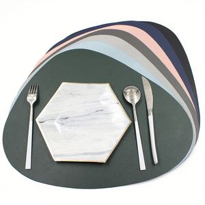 Stocked Kitchen Elegant Pu Leather Dining Table Easy to Clean Washable Place <b>Mats</b> for Cafe <b>Bar</b> Home Decor - Product Image 1