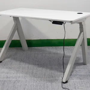 Office Height Adjustable Computer Riser Desk Office Furniture Metal Color Aluminum Modern sit standing desk