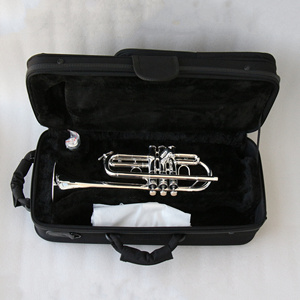 Tromba Cinese Professionale in Eb/D con Valvole Esagonali Speciali Placcate in Argento - Product Image 6