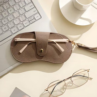 Étui de rangement portable et tendance pour lunettes de soleil pour femmes, anti-pression, forme irrégulière, avec clip, organisateur de lunettes