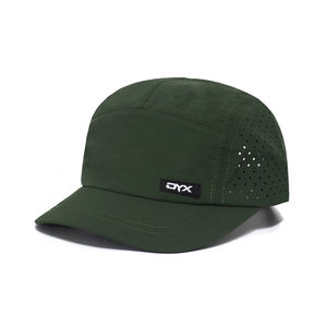 Sombrero de nailon ligero transpirable con agujero láser y logotipo personalizado de alta calidad para correr, ala corta, impermeable, 5 paneles, gorras para acampar y senderismo - Product Image 1