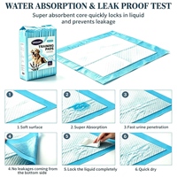 Tapis pour chiots super absorbants extra larges en matériau PE imperméable, tapis à crottes pour animaux de compagnie à 5 couches jetables pour chiens