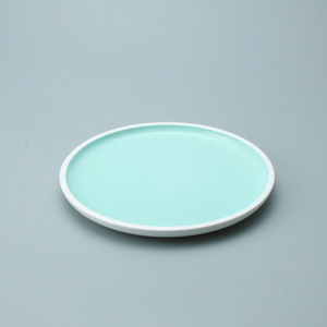 Assiettes à dîner en porcelaine <span class=keywords><strong>Steak</strong></span>, plats à dîner en céramique Style nordique deux tons de couleur, blanc vert vaisselle en céramique nouveau Design 1 pièce - Product Image 5