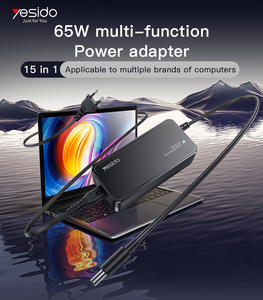 Yesido CG11K 1.5M lunghezza 65W ricarica intelligente 15 in 1 caricabatterie per Laptop multifunzione UK <span class=keywords><strong>Adattatore</strong></span> di alimentazione - Product Image 2