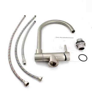 <span class=keywords><strong>Robinet</strong></span> de cuisine moderne pliable en acier inoxydable brossé avec mélangeur rotatif à 360 degrés, <span class=keywords><strong>robinet</strong></span> d'eau pour fenêtre <span class=keywords><strong>avant</strong></span>, accessoire - Product Image 4