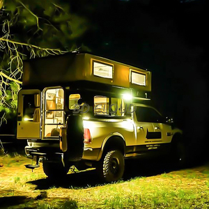 Flatbed pop store up truck camper