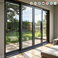 Ventana de Aluminio Estilo Francés, Doble Acristalamiento, Vidrio Templado, Insonorizada e Impermeable