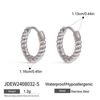 Boucles d'oreilles créoles torsadées J&D style classique, couleur or et argent, simples, tendance et décontractées