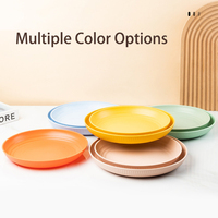Assiettes de vaisselle réutilisables haute température sans BPA Vaisselle écologique Assiettes saines en PP 8 pièces Assiettes en plastique réutilisables