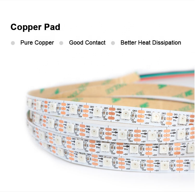 WS2812B LED Strip Light - Ledsune Brand, DC5V, Addressable RGB, IP65/67/68 Waterproof