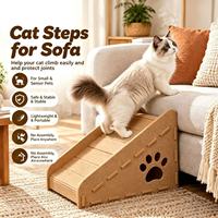 Escalier en feutre pour animaux de compagnie, échelle d'escalade pour chats et chiens, rampe d'accès au lit avec marches, soutien articulaire pour animaux âgés